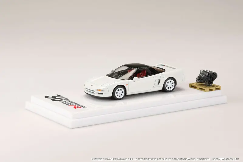 Hobby Japan 1:64 Honda Nsx (Na1) Type R 1994 With Engine Display Model / Type R 30Th Anniversary In Championship White 1