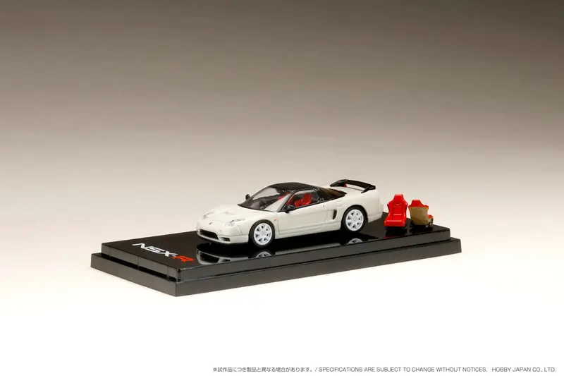 Hobby Japan 1:64 Honda Nsx-R (Na2) With Genuine Seats Display Model In Championship White 1