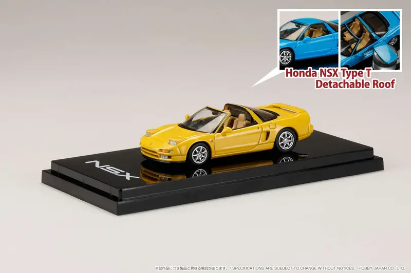 Hobby Japan 1:64 Honda Nsx Type T With Detachable Roof In Indy Yellow Pearl 1