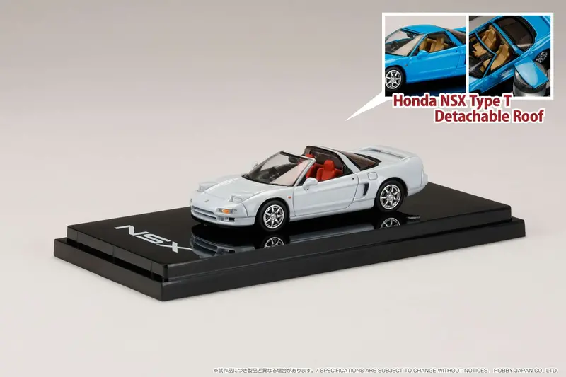 Hobby Japan 1:64 Honda Nsx Type T With Detachable Roof In Platinum White Pearl 1