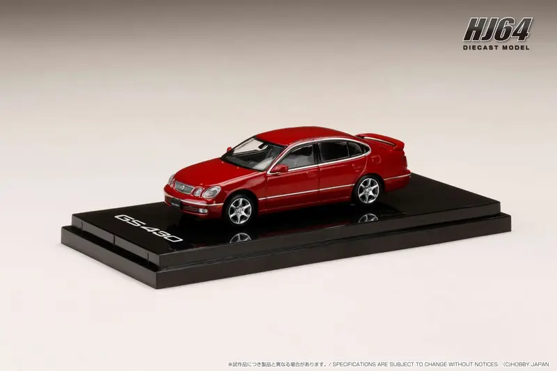 Hobby Japan 1:64 Lexus Gs430 (Us Spec Lhd) In Red Pearl 1