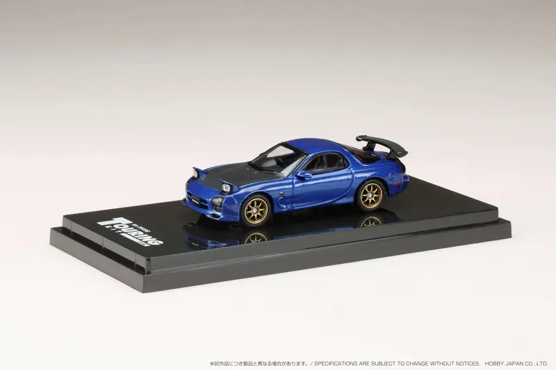 Hobby Japan 1:64 Mazda Rx-7 Efini (Fd3s) A-Spec With Gt Wing In Innocent Blue Mica 1