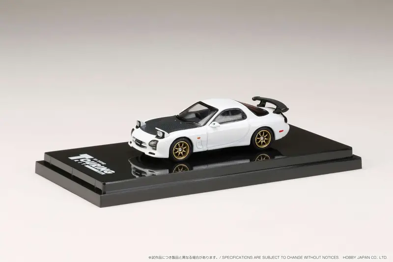 Hobby Japan 1:64 Mazda Rx-7 Efini (Fd3s) A-Spec With Gt Wing In Pure White 1
