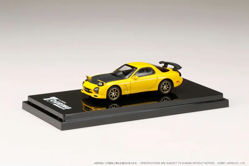 Hobby Japan 1:64 Mazda Rx-7 Efini (Fd3s) A-Spec With Gt Wing In Sunburst Yellow 1