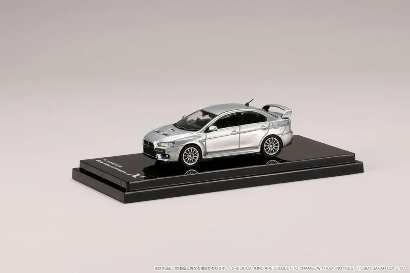 Hobby Japan 1:64 Mitsubishi Lancer Evolution X In Cool Silver Metallic 1