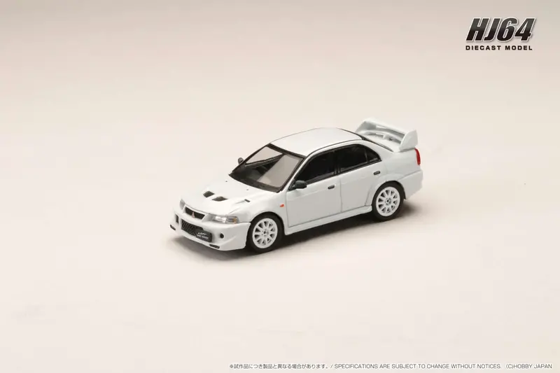Hobby Japan 1:64 Mitsubishi Lancer Gsr Evo 6 (T.M.E.) In Scortia White 1