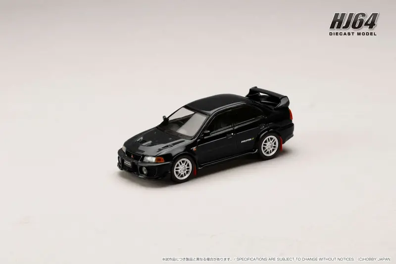 Hobby Japan 1:64 Mitsubishi Lancer Gsr Evo V 1998 With Mud Flap In Pyreness Black 1