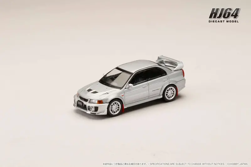 Hobby Japan 1:64 Mitsubishi Lancer Gsr Evo V 1998 With Mud Flap In Satellite Silver 1
