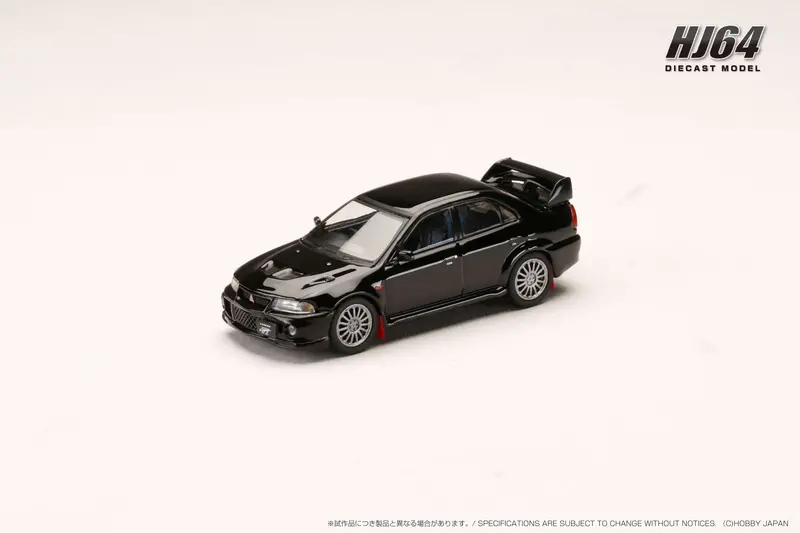 Hobby Japan 1:64 Mitsubishi Lancer Gsr Evo Vi 1999 With Mud Flap In Pyreness Black 1