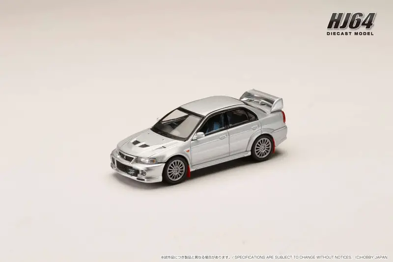 Hobby Japan 1:64 Mitsubishi Lancer Gsr Evo Vi 1999 With Mud Flap In Satellite Silver 1