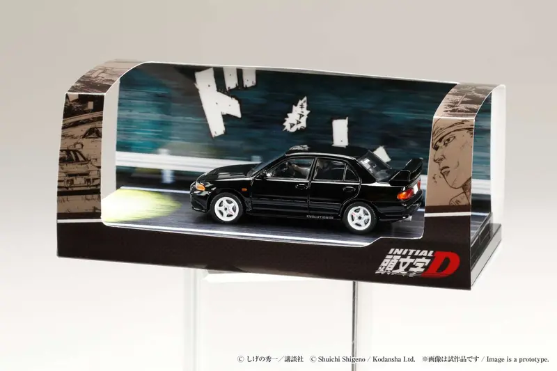 Hobby Japan 1:64 Mitsubishi Lancer Rs Evolution ⅲ / Initial D Vs Ryosuke Takahashi With Kyoichi Sudo Figure 1