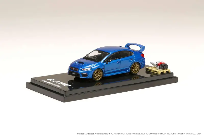 Hobby Japan 1:64 Subaru Wrx Sti Ej20 Final Edition With Engine Display Model In Wr Blue Pearl 1