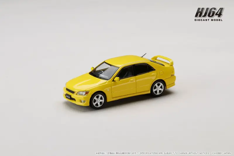 Hobby Japan 1:64 Toyota Altezza Rs200 (E10) 1998 Genuine Option Parts In Super Bright Yellow 1
