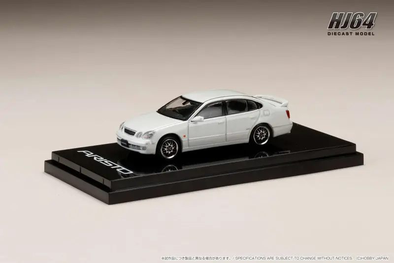 Hobby Japan 1:64 Toyota Aristo (V300) Vertex Edition Early Custom Version In White Pearl Crystal Shine 1