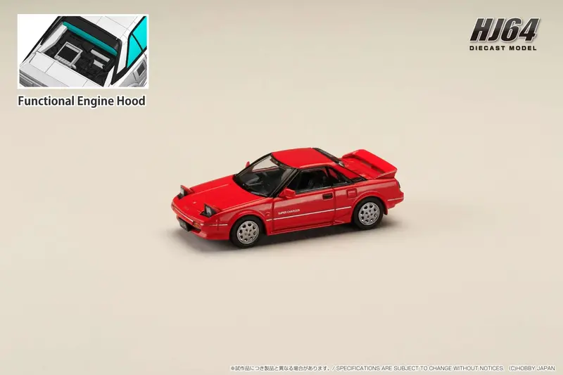 Hobby Japan 1:64 Toyota Mr2 1600G-Limited Supercharged 1986 In Super Red Ii 1