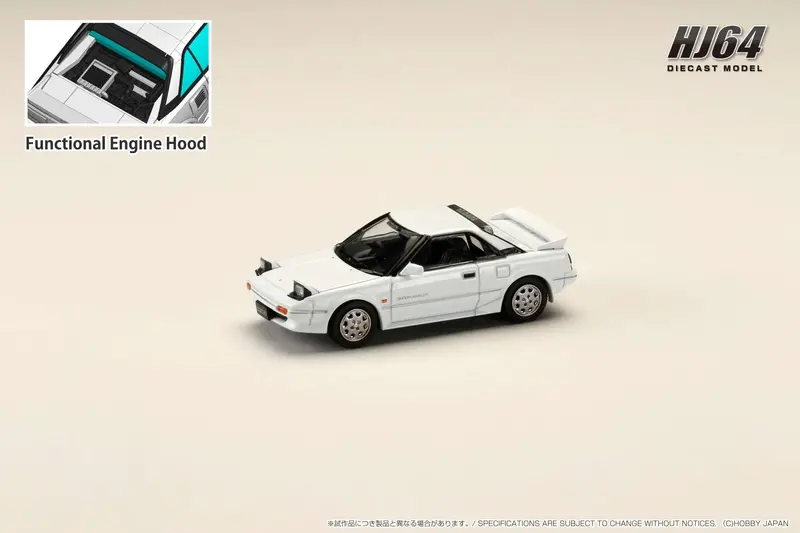 Hobby Japan 1:64 Toyota Mr2 1600G-Limited Supercharged 1986 In Super White Ii 1