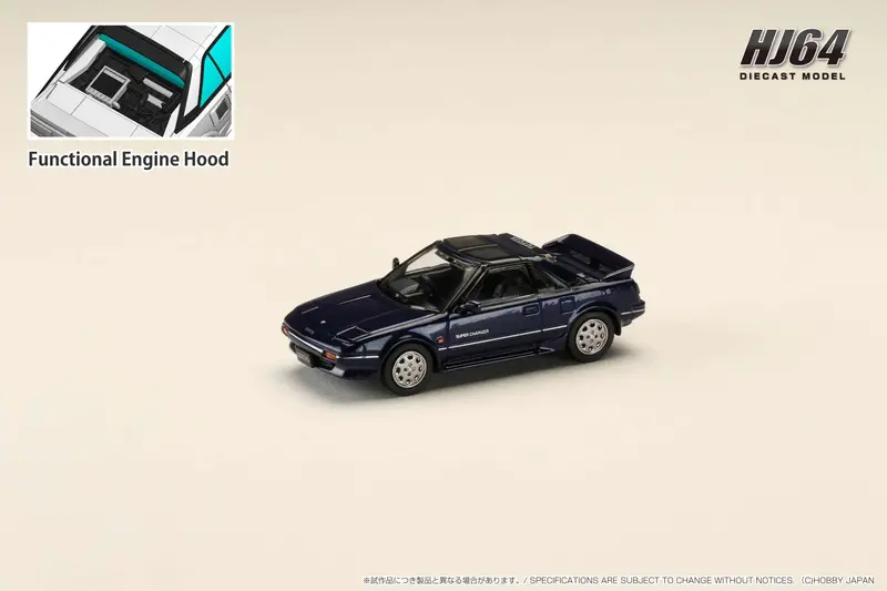 Hobby Japan 1:64 Toyota Mr2 1600G-Limited Supercharged 1988 T-Top In Blue Mica 1