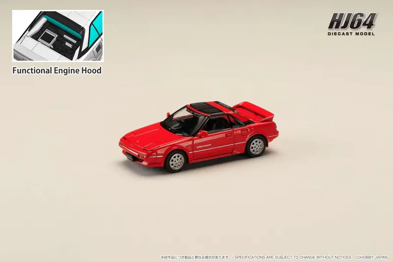 Hobby Japan 1:64 Toyota Mr2 1600G-Limited Supercharged 1988 T-Top In Super Red Ii 1