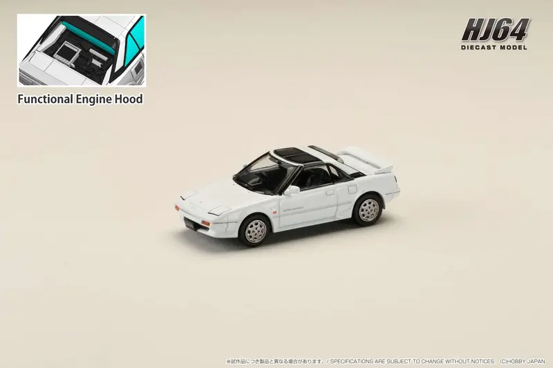 Hobby Japan 1:64 Toyota Mr2 1600G-Limited Supercharged 1988 T-Top In Super White Ii 1