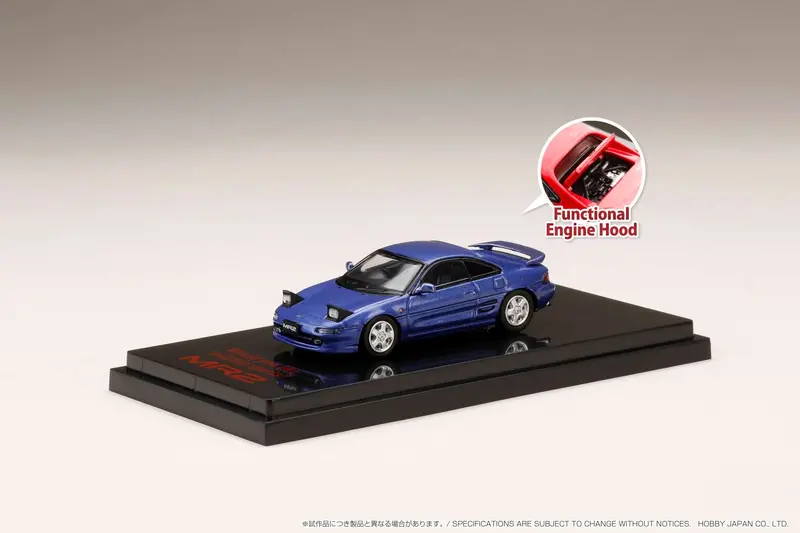 Hobby Japan 1:64 Toyota Mr2 (Sw20) Gt-S 1996 / Open Headlight In Purplish Blue Mica Metallic 1