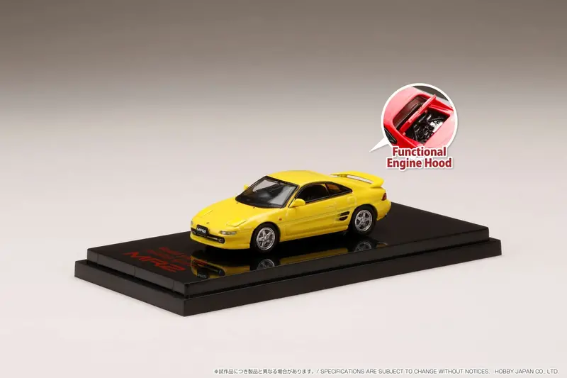 Hobby Japan 1:64 Toyota Mr2 (Sw20) Gt-S Customized Version In Super Bright Yellow 1