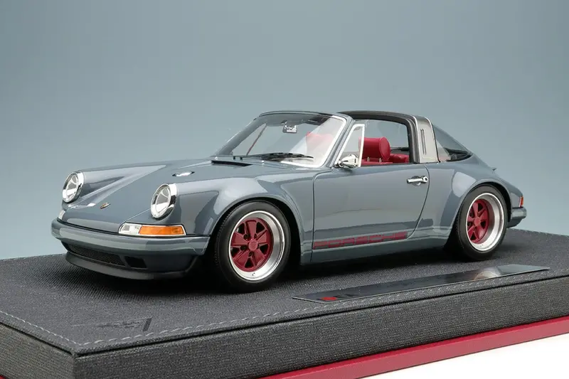 Idea 1:18 Porsche 911 (964) Singer Targa In Gray 1