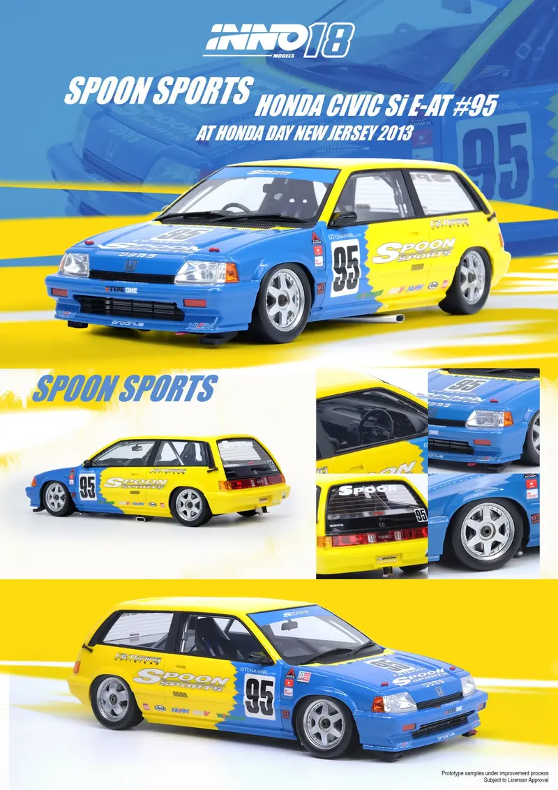 Inno Models 1:18 Honda Civic Si E-At Gr.A Tuned By "Spoon Sports" At Honda Day New Jersey 2013 1