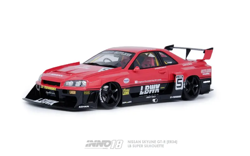 Inno Models 1:18 Nissan Skyline Er34 Super Silhouette Liberty Walk 1