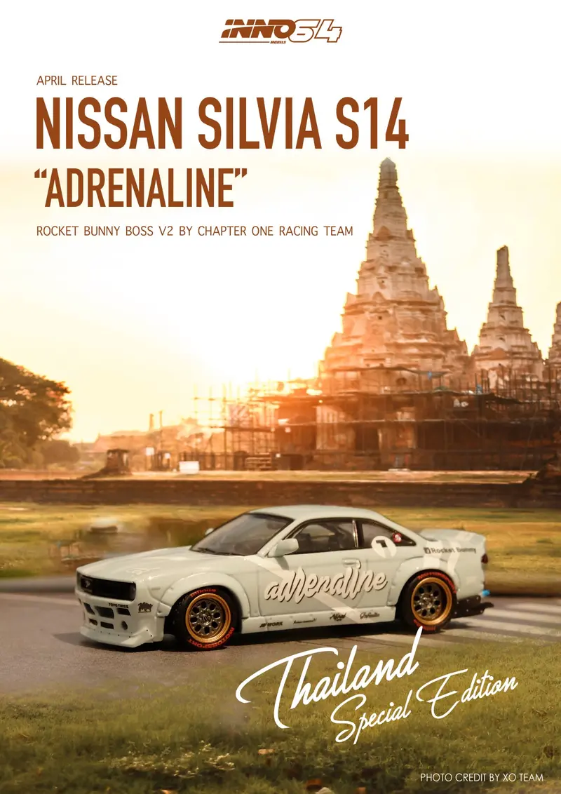 Inno Models 1:64 Nissan Silvia S14 Rocket Bunny Boss Aero "Adrenaline" 1