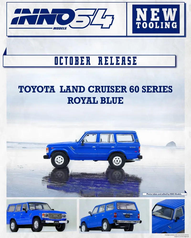 Inno Models 1:64 Toyota Landcruiser Fj60 In Royal Blue 1