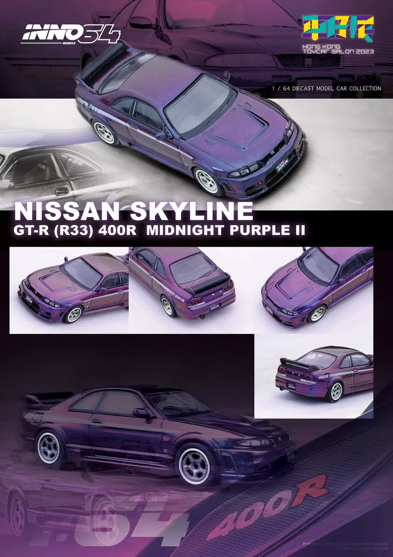 Inno64 1/64 Nissan Skyline (Bncr33) In Midnight Purple Ii Hk Toycar Salon 2023 Special Edition 1