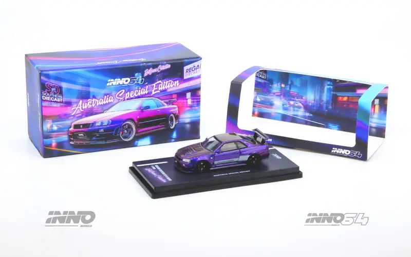 Inno64 1/64 Nissan Skyline Gt-R (R34) Z-Tune "End Game" Australia Special Edition 1