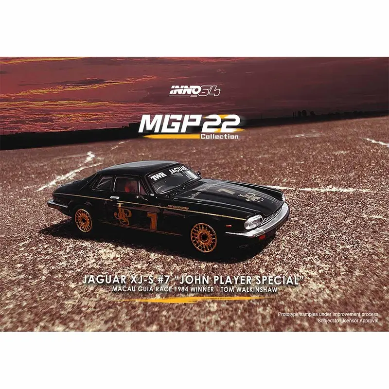 Inno64 1:64 Jaguar Xj-S #7 "John Player Special" Macau Guia Race 1984 Winner Macau Grand Prix 2022 Special Edition 1