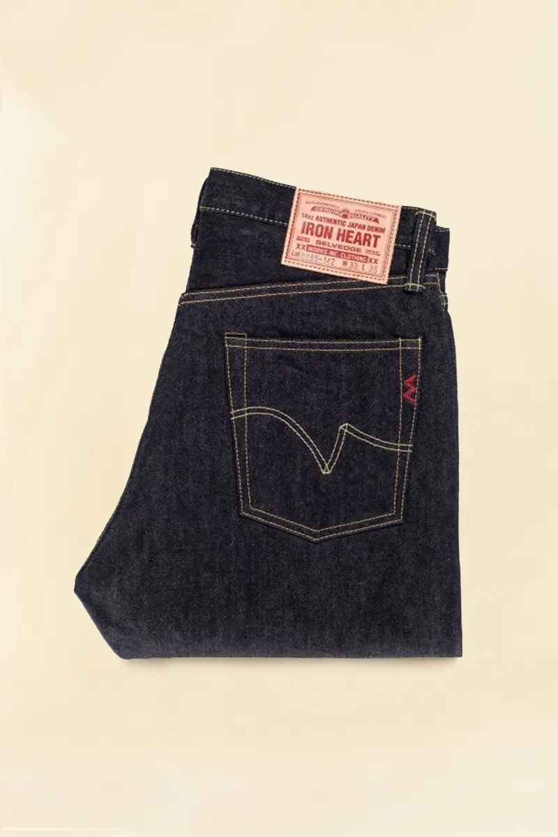 Iron Heart 14Oz Ih-888S-142 High Rise Tapered Jeans - Indigo 1