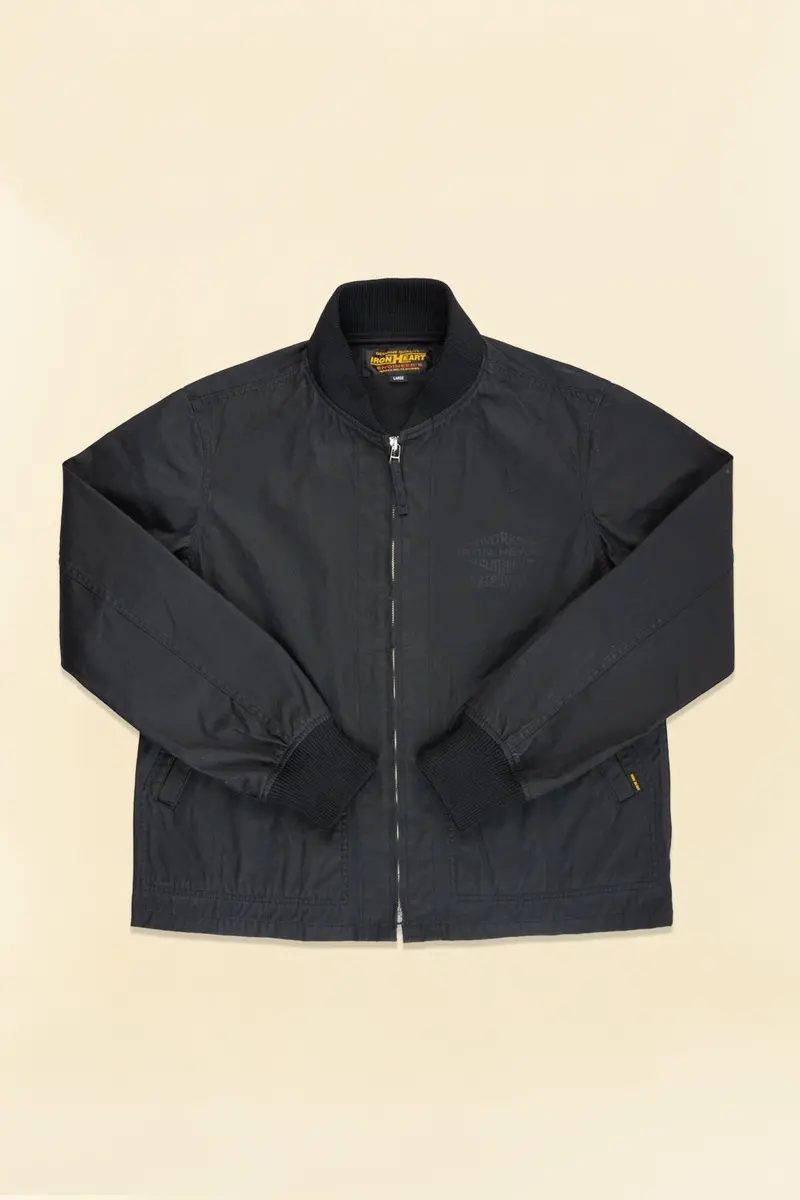 Iron Heart 7Oz Rubber Wax Coated Windbreaker - Black 1
