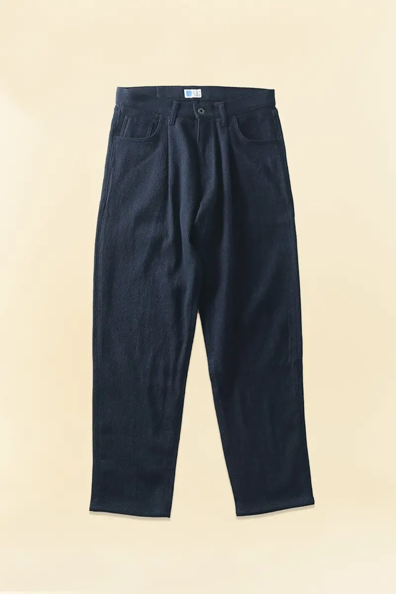 Japan Blue 11Oz Sashiko Wide Tapered Pants - Indigo 1