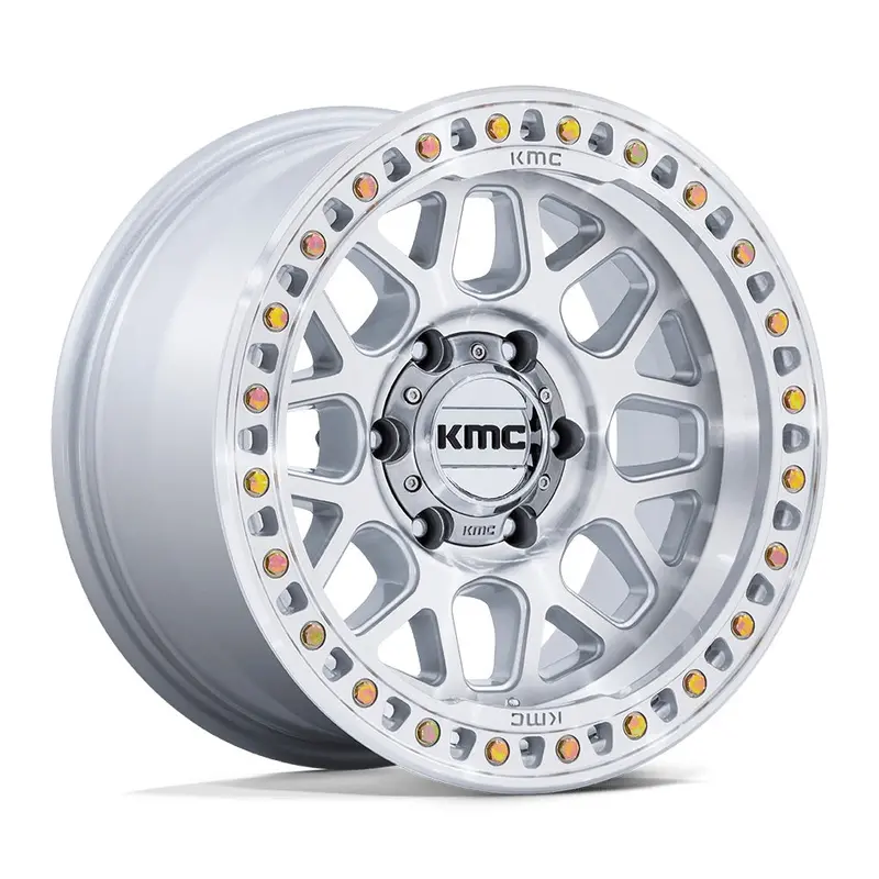 Kmc ホイール Km549 Grs | Gloss Silver W/ Machined Face 1