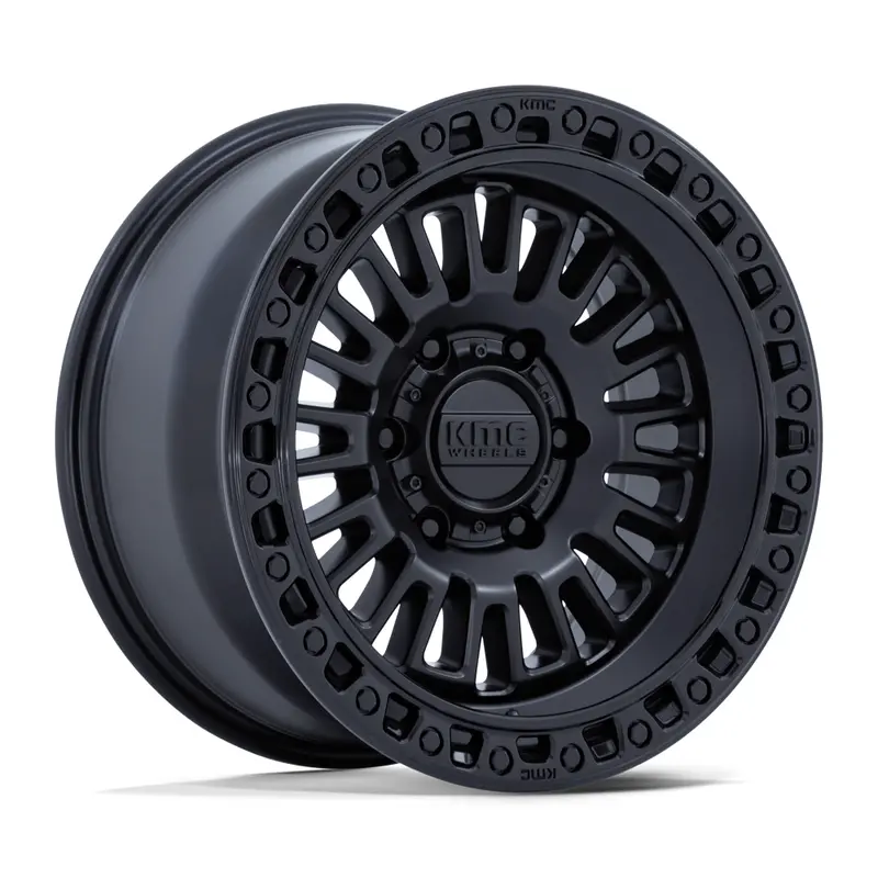 Kmc ホイール Km554 Aztec | Matte Black W/ Gloss Black Lip 1