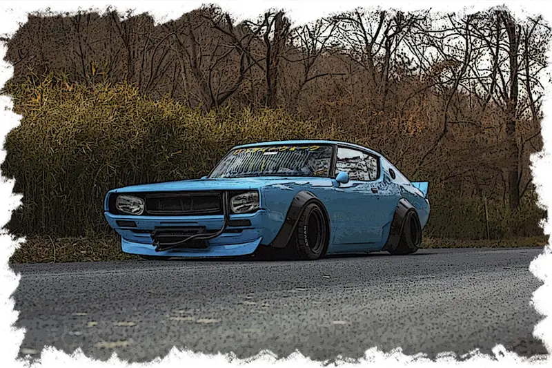 Make Up Co., Ltd / Eidolon 1:43 Nissan Kenmeri Tas 2014 In Light Blue Pearl 1