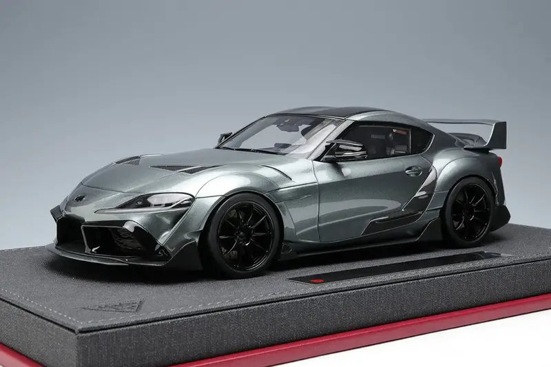 Make Up Co., Ltd / Idea 1:18 Toyota Gr Supra Trd 3000Gt Concept Car 2019 In Ice Gray Metallic 1