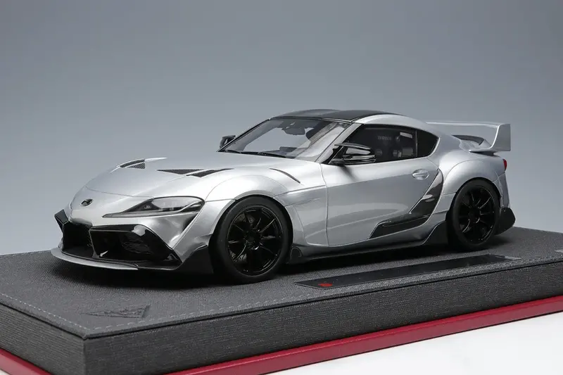 Make Up Co., Ltd / Idea 1:18 Toyota Gr Supra Trd 3000Gt Concept Car 2019 In Silver Metallic 1