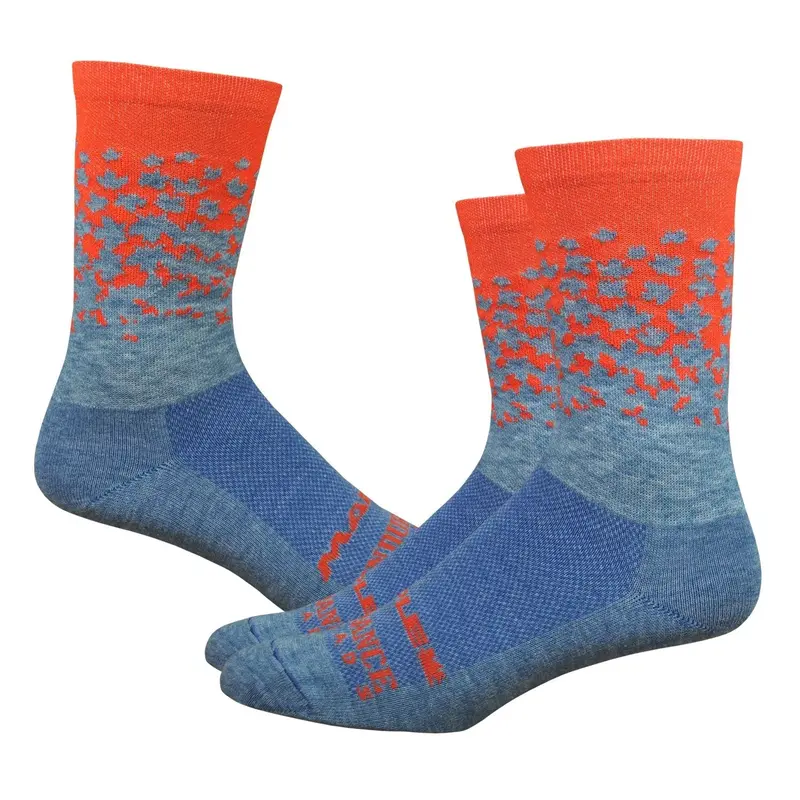 Maple Lotw Race Wool 6" Sock - Sapphire/Warm Red 1