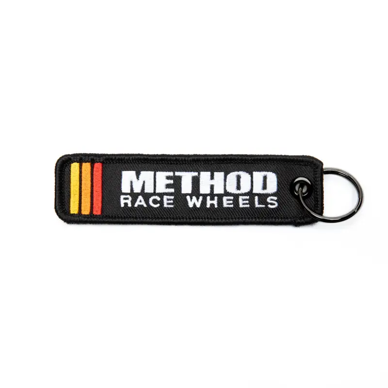 Method メソッド Classic Stripes Logo Keychain Black 1