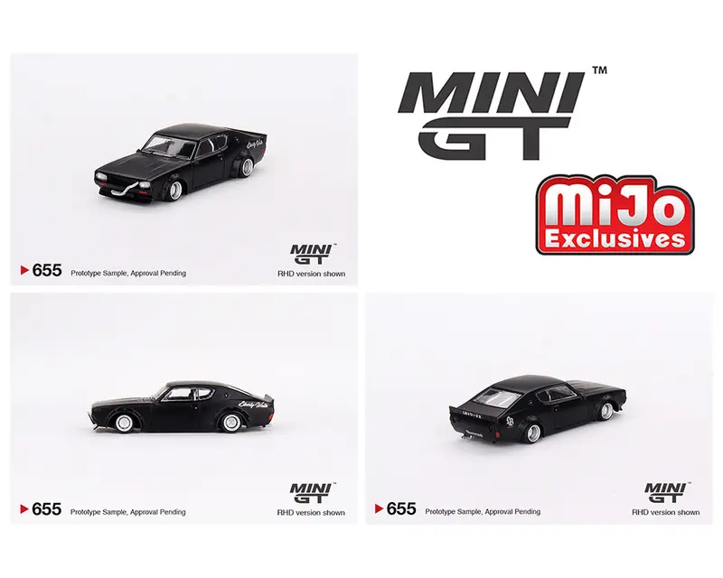 Mini Gt 1/64 Nissan Skyline Kenmeri Liberty Walk In Matt Black 1