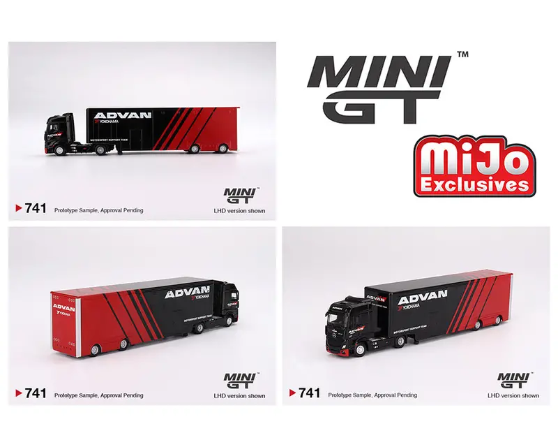 Mini Gt 1:64 Mercedes-Benz Actros Racing Transporter "Advan" Edition 1