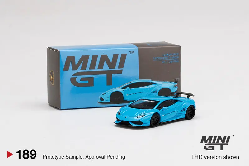 Minigt 1:64 Lamborghini Huracan Lb★Works Liberty Walk Ver. 1 Light Blue 1