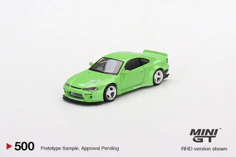 Minigt 1:64 Nissan Silvia Pandem Rocket Bunny (S15) In Green 1