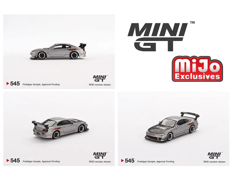 Minigt 1:64 Nissan Silvia Top Secret (S15) In Silver 1