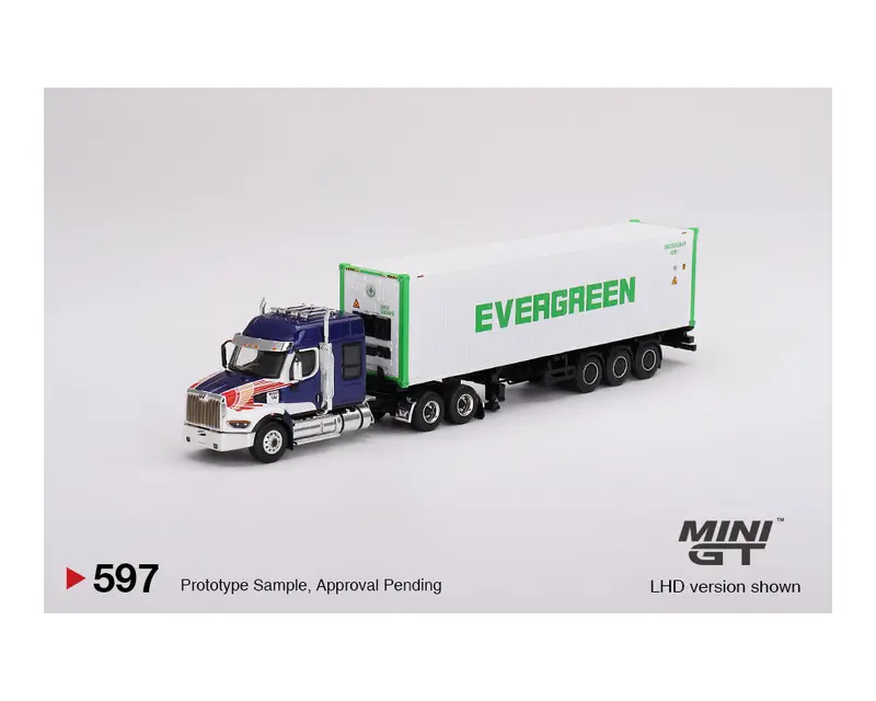 Minigt 1:64 Western Star 49X With 40′ Reefer Container Evergreen Edition 1