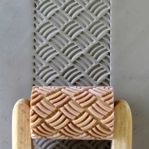 Mkm Rl 004 Large Handle Roller - Basket Weave 1